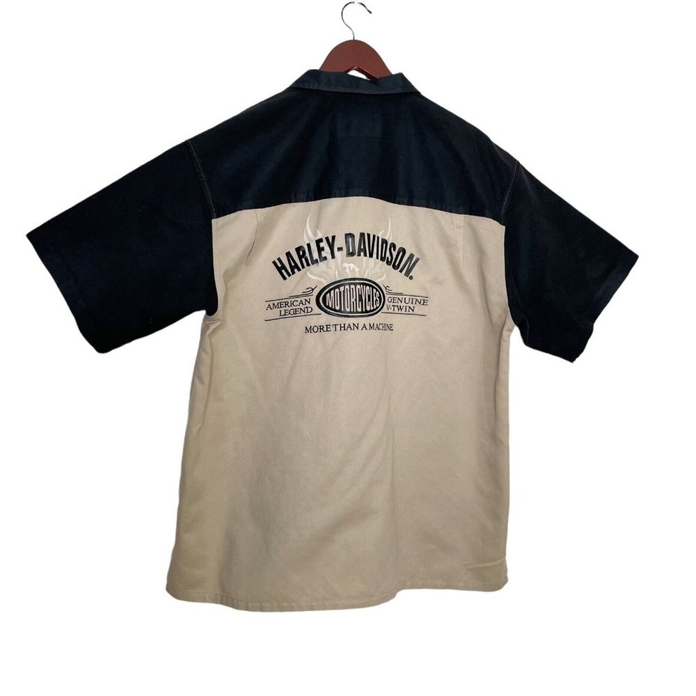 Harley-Davidson Motorcycle Racing Two Toned Shop Shirt- Men’s NO Size
